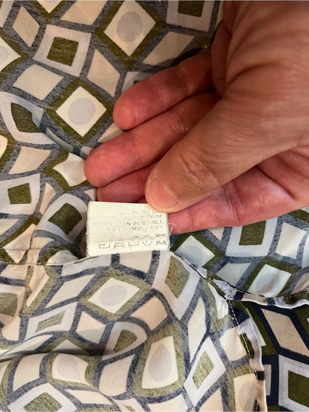 VTG Solemare Maus & Hoffman Geometric Shirt Men’s Sz XL “Vegan Silk” Multicolor - Picture 14 of 15